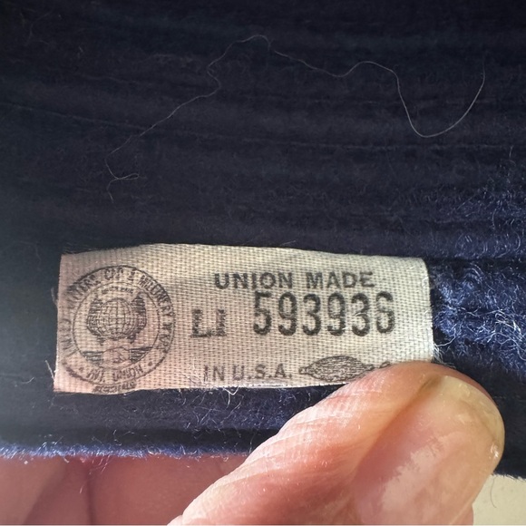 Vintage Navy Blue Wool Wide Brim Women's Hat - Picture 6 of 8